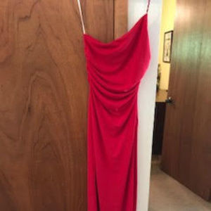 One Shoulder Red Formal
